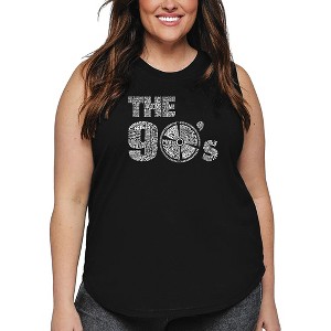 LA Pop Art Women's Word Art Tank Top - 90S - 1 of 4