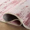 MontVoo Modern Abstract Washable Area Rug Pink - 3 of 4
