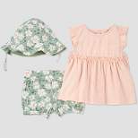 Carter's Just One You® Baby Girls' Floral Top & Bottom Set - Pink/Green