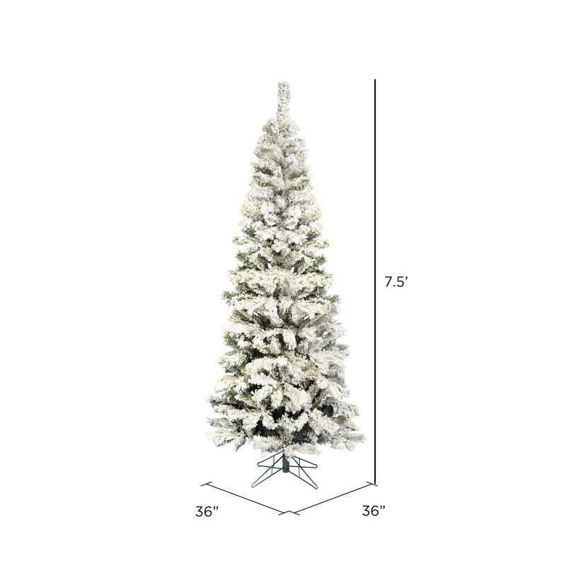 Vickerman Flocked Pacific Pencil Pine Artificial Christmas Tree, 3 of 6