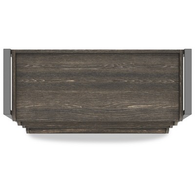Zendex 72" Dark Brown Wood and Metal Bookcase with Cabinet