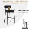 DYHOME Bar Stools Set of 4, 27 Inches Counter Height Kitchen Bar Stools with Back, Modern Metal Tall Bar Stools for Kitchen Island - 2 of 4