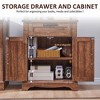 Farmhouse Bookshelf with Storage Cabinet, 72" Tall Bookcase with Drawer and Barn Door for Office Library, Living Room - 4 of 4