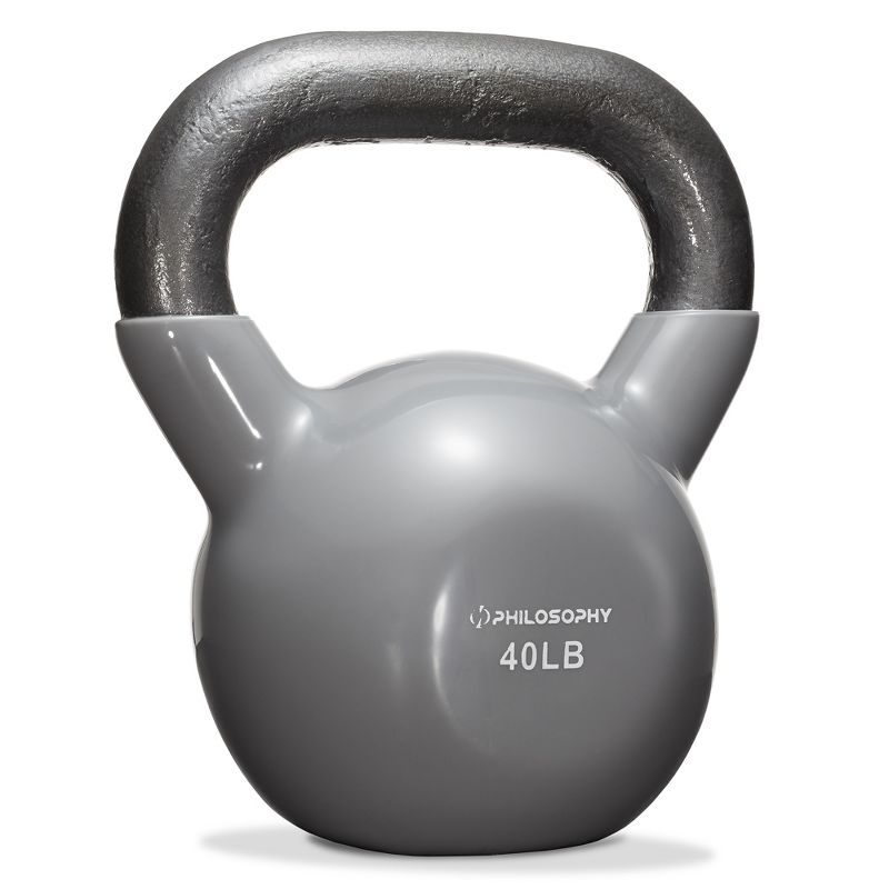 Philosophy Gym Vinyl Coated Cast Iron Kettlebell Weights  - Gray, 1 of 7