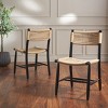 Masha Rope Dining Chair (Set of 2) - DCH8804 - Natural/Black - Safavieh - 3 of 4