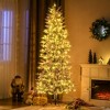 NicBex 7.5ft Prelit Snow Flocked Artificial Christmas Tree with 850 Branch Tips, 350 LED Lights and Metal Stand for Indoor - 3 of 4