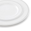 Elama 350 Piece Disposable Plastic Dinnerware Party Set for 50 Guests in White with Silver Trim - 4 of 4