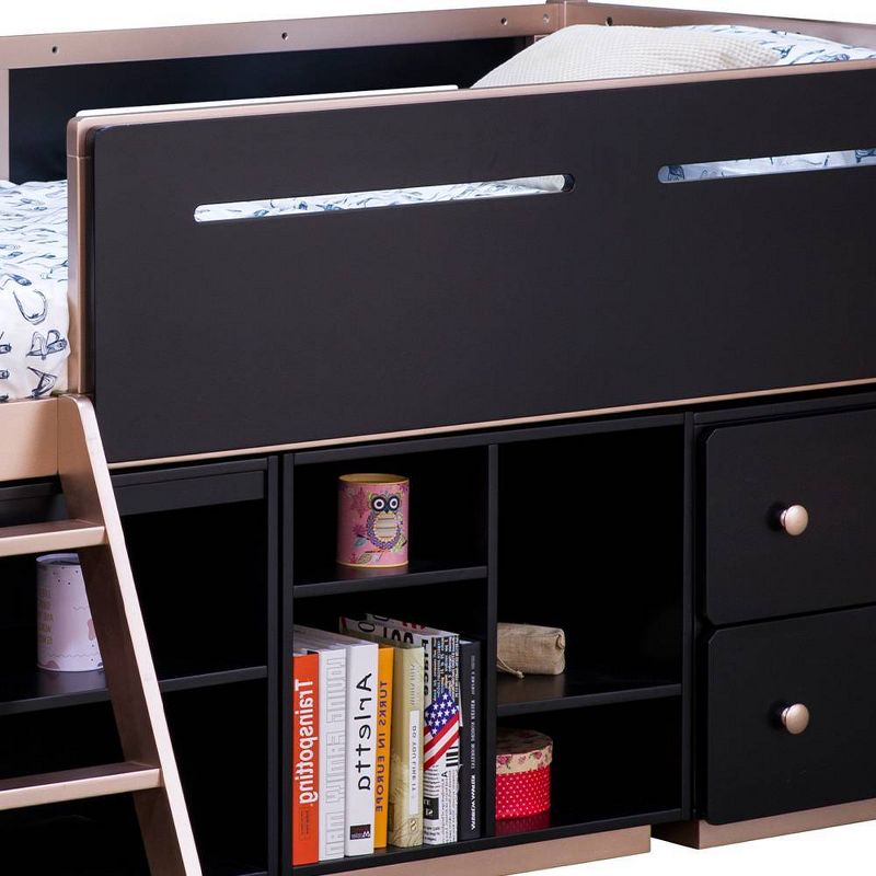 22&#34; Prescott Decorative Bookshelf Black Rose-Gold - Acme Furniture, 2 of 8