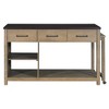 YOOCOZZ MDF Extendable and Multi-Functional Kitchen Island on Wheels with Storage and Built-In Power Outlets - 2 of 4