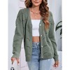 Women's Lightweight Crochet Cardigan Long Sleeve Hollow Out Kint Sweaters - 4 of 4