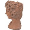 Chery Life Brown Head Bust Planter, Greek Style Cement Head Planter - Indoor Outdoor Home Garden Decor - 4 of 4
