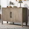 CAVINAS 47.2-Inch Farmhouse Sideboard,2-Door Retro Kitchen Storage Cabinets with Iron Handles & Adjustable Feet for Kitchen & Dining Room - 2 of 4