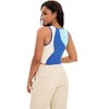 INSPIRE CHIC Women's Color Block Summer Crew Neck Ribbed Sleeveless Crop Going Out Tank Tops - 4 of 4
