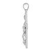 Black Bow Jewelry Rhodium Plated Sterling Silver INRI Latin Crucifix Pendant, 20 x 39mm - 2 of 4