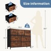 FURNIinspire Utility Storage Cabinets 7 Drawer Multi-Functional Tall Dresser Ideal for Organization in Kids Rooms and Beyond, Brown, 39.3"*11.8"*30.3" - 3 of 4