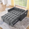 NicBex Modern Pull Out Sofa Bed Velvet Convertible Sleeper Sofa with Adjustable Backrest and 2 Pillows for Living Room - 4 of 4