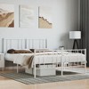 vidaXL Robust Steel Bed Frame with Headboard, Footboard and Under-Bed Storage Space - Classic White Powder-Coated Steel Construction - 2 of 4