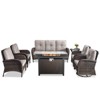 Gymojoy Sofa Chair with Propane Fire Pit Table Set - 3 of 4