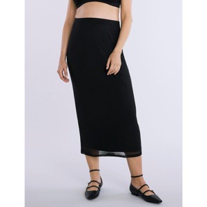 Women's Mesh Bodycon Maxi Maternity Skirt | Motherhood Maternity - 1 of 4