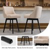 Dyonery 26" Swivel Counter Height Bar Stools with Backrests, Upholstered Seats & Wood Legs for Kitchen Island - 3 of 4