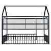 KIGFTSOD Metal Bed House Bed Frame with Fence and Shelves - 4 of 4