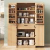 72" Freestanding Kitchen Pantry Cabinet with Adjustable Shelves, Modern Storage Cabinet for Kitchen, Dining Room, or Living Room-Panipeachy - 2 of 4