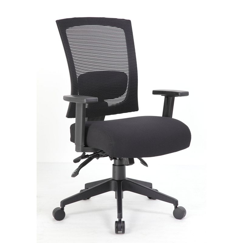 Multifunction Mesh Chair with Seat Slider Black - Boss Office Products, 1 of 5