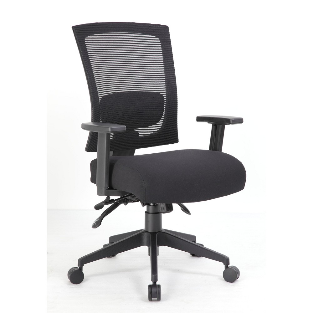 Photos - Computer Chair BOSS Multifunction Mesh Chair with Seat Slider Black -  Office Products 