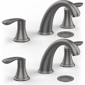 Coucheta 8" Widespread Bathroom Faucet - for 3-Hole Sink with Pop-Up Drain & Supply Lines, Available in Multiple Finishes & Pack Options - 1 of 4