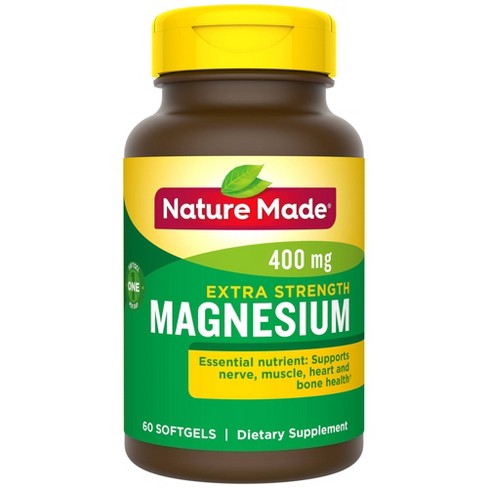 Nature Made Extra Strength Magnesium 400 Mg Softgels - 60ct : Target