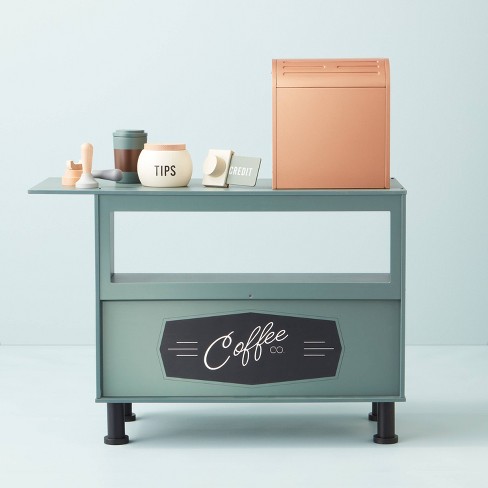 Hbboomlife Coffee Cart Coffee with Industrial Coffee Station with Drawer Farmhouse Coffee Station Table with Doors and Shelves Small Coffee Tea Cart