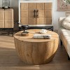 31.50"Vintage Style Bucket Shaped Coffee Table with storage function, for Office, Dining Room and Living Room - 4 of 4