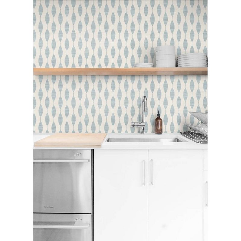 Stacy Garcia Home Ditto Geometric Peel and Stick Wallpaper Light Blue, 4 of 9