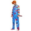 Joyfy Halloween Men Costume, Killer Outfit with Top & Overalls for Halloween Cosplay Dress Up Party - 3 of 4