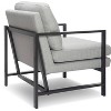Russell Gray Metal Frame Accent Chair - Finch - image 3 of 4