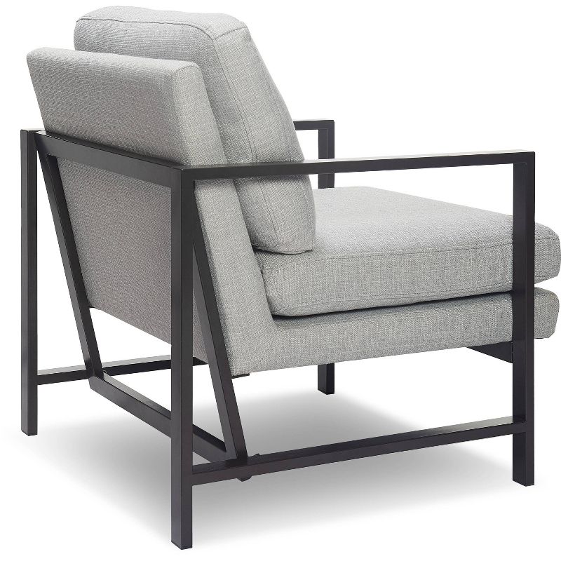 Russell Gray Metal Frame Accent Chair - Finch, 3 of 12