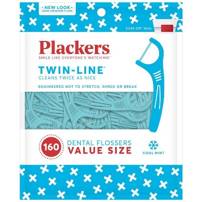 Plackers Twin-Line Advanced Cleaning Flossers - 160ct