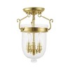 Livex Lighting Jefferson 3 - Light Flush Mount in  Polished Brass - 4 of 4