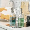 LunaLulinlk Soap Dispenser, 2 Pack Glass Soap Dispenser with Pump Stainless Steel, 17OZ Clear Soap Dispenser - 2 of 4