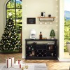 Sideboard Buffet Cabinet With Wine Rack, Console Table Storage Cabinet With Glass Doors And Adjustable Shelves, Coffee Bar Cabinet For Dining Room - 3 of 4