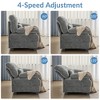 93'' Chenille L-Shaped Sectional Sofas with Ottoman, 4-Position Adjustable Backrest and 3 Throw Pillows - 2 of 4