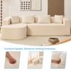 Mjkone 98''Chenille L-Shape Sectional Sofa with Curved Chaise，Modern Cloud 3-Seater Sofa Floor-hugging,No Assembly Required - 2 of 4