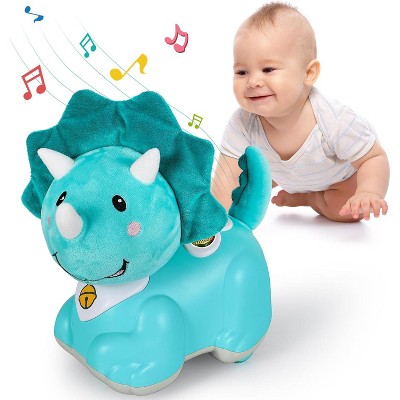 iPlay, iLearn Dinosaur Baby Musical Toy, Infant Crawling Toys for 6-9 9-12 12-18 Month