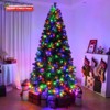 SUGIFT 7ft Pre-Lit Hinged Artificial Christmas Tree W/1350 Branch Tips & 400 Multicolored LED Lights - 2 of 4