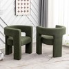 KINWELL 28" Wide Boucle Upholstered Square Armchair (Set of 2) - 3 of 4