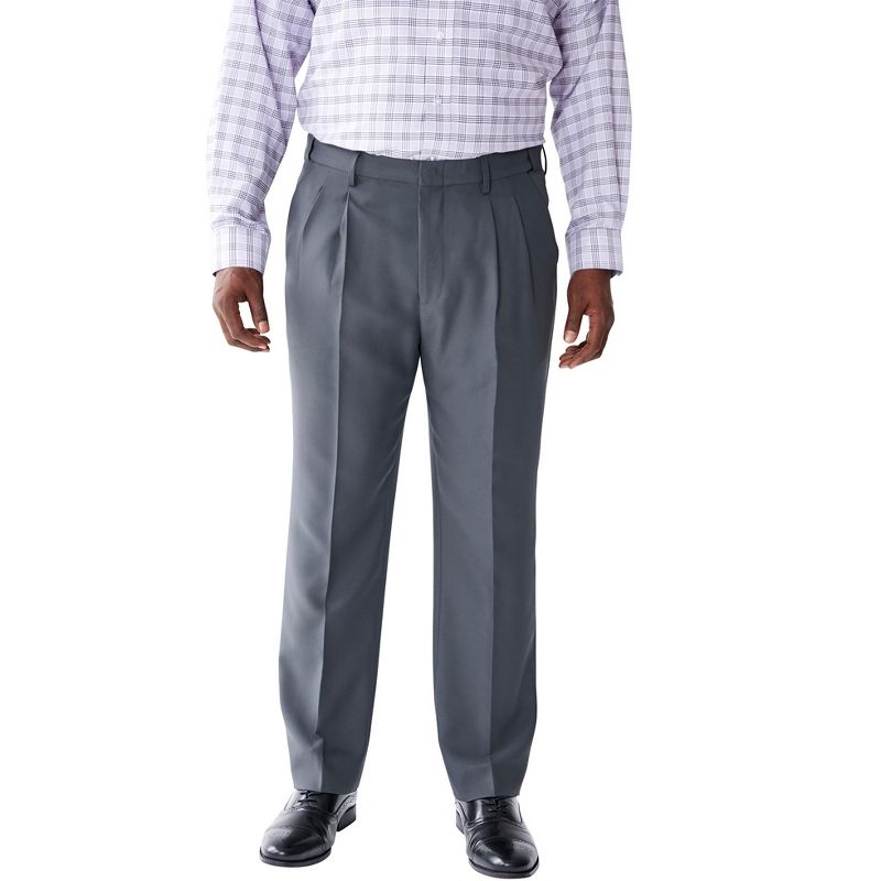 KingSize Men's Big & Tall  Easy Movement Pleat-Front Expandable Dress Pants, 1 of 2