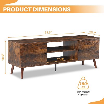 IULULU TV Stand, Mid Century Console with Storage