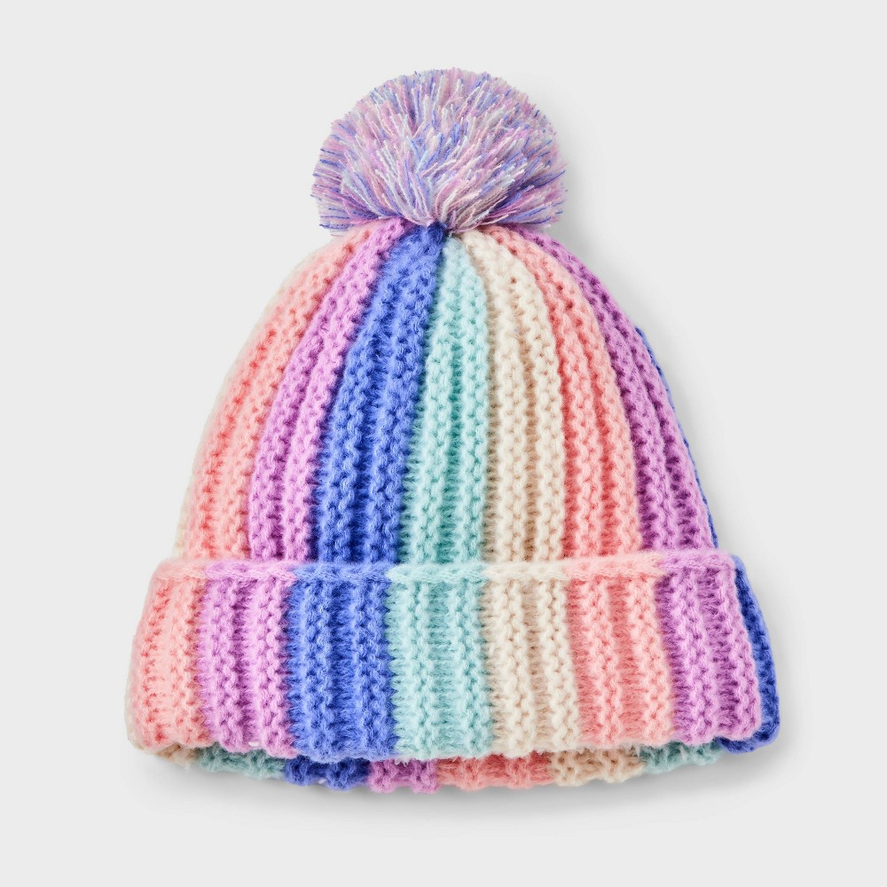 Toddler Vertical Striped Beanies - Cat & Jack™ 2T-5T