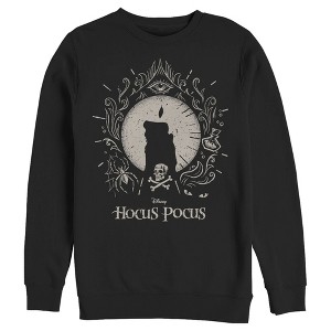 Men's Disney Hocus Pocus Black Flame Candle Sweatshirt - 1 of 3