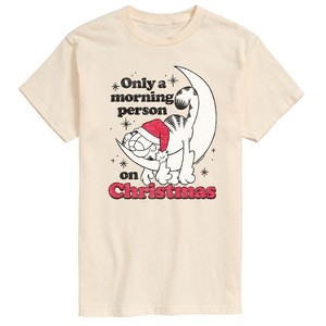 Men's - Garfield - Only A Morning Person On Christmas Short Sleeve Graphic T-Shirt - 1 of 4